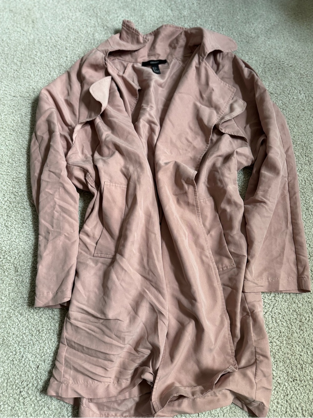 Forever 21 Dusty Rose Open-Front Cardigan